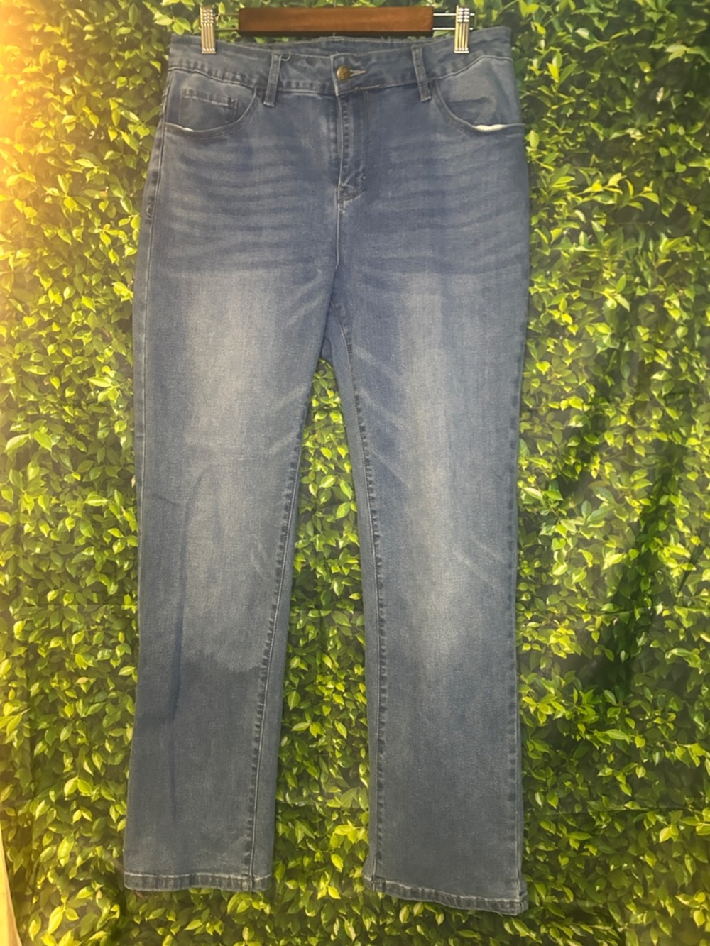 Classic Straight-Leg Jeans in Medium Blue Wash